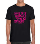 T\shirt M\C con le idee e il coraggio